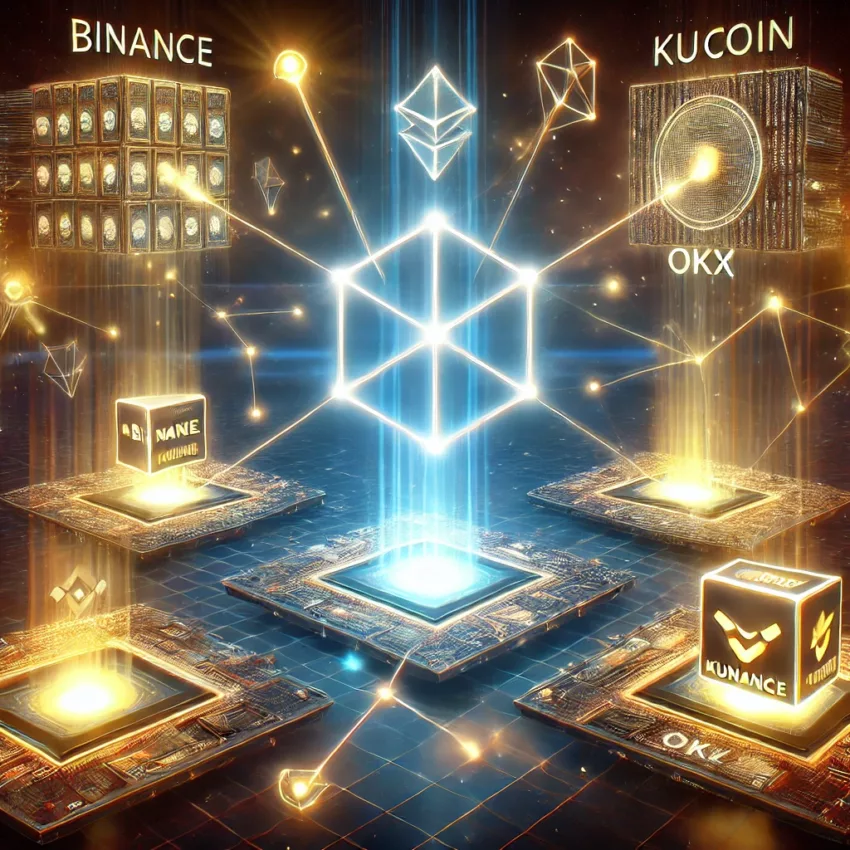 Particle Network $PARTI listed on Binance and KuCoin with chain abstraction visuals